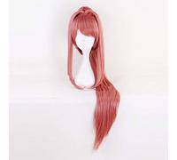 Doki Doki Literature Club! Monika Cosplay Wigs 95Cm Long Heat Resistant Synthetic Hair Perucas Cosplay Wig+ Wig Cap