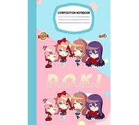Doki Doki Notebook for Fan Teen Men Women: Doki Doki Composition Notebook | Thick 105 Pages Journal for Writing and Note | Perfect Gifts For Any Occasion in Work Office, Home, School | 6 x 9 inches