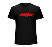Dokken Metal Rock Band Men's T ShirtVintage T Shirt Short Sleeve Funny Top Black M