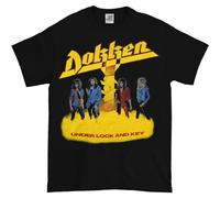 Dokken Under Lock and Key Black T-Shirt Double Sided TEE Black M