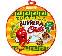 DOKKIA Tortilla Warmer Taco 12 Inch Insulated Cloth Pouch - Microwavable Use Fabric Bag Servers to Keep Food Warm (12 Inch, Burrito Taco Chilli Pepper Mexican Guitar)