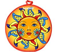 DOKKIA Tortilla Warmer Taco 12 Inch Insulated Cloth Pouch - Microwavable Use Fabric Bag Servers to Keep Food Warm (12 Inch, Sunburst Carnival Talavera Sunflower Mayan Aztec)