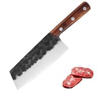 Doklasu Japanese Chef's Knife 7 inch Handmade Forged Full Tang Kitchen Knife High Carbon Steel Cooking Knife with Wooden Handle for Home and Restaurant