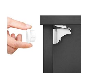 Dokon Child Safety Magnetic Cupboard Locks, 2Keys & 10Locks, Bonus Instruction Video, Easy Install in Seconds, Baby Safety Locks for Cabinets and Drawers, No Screws or Drilling