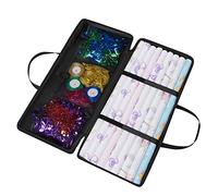 Dokon Christmas Wrapping Paper Storage Bag Heavy Duty Oxford Fabric Gift Wrap Storage Bag with Durable Handle and Zipper, Xmas Wrapping Paper Organiser for Papers, Decoration (82x13x34cm) -Black