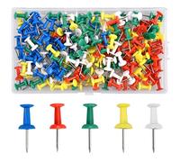 Dokpav 180 x 5 Multicoloured Coloured Decorative Push Pins Plastic Head Tacks, Creative Fashion Tacks for Wall, Maps, Photos, Bulletin Board or Cork Boards