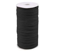 Dokpav Elastic Cord 5mm 70-Yards Black Elastic Band Flat Elastic Cord Elastic Rope Heavy Stretch Knit Strap Roll Elastic Spool Elastic Bands for Sewing Clothes,Crafts