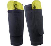 Dokpav Football Shin Guard Socks Sleeves Double Layer Mesh Breathable for Football Games Beginner Elite Athlete Running Jogging - Children Teenagers Boys Girls Men Women- No Shin Pads (Adult - Black)