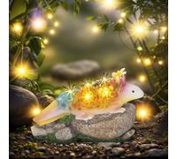 Dokscdlo Solar Garden Axolotl Outdoor - Axolotl Statue with Succulent and 4 Solar LED Lights - Lawn Decor for Patio, Balcony, Yard Ornament - Best Garden Gifts for Mothers Day, Housewarming, Festival
