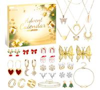 Doksving Jewelry Set Advent Calendar for Adult Women 2023 Christmas, 24 Days Countdown Calendar, Fashion Bracelet Necklace Rings Earring, Xmas Surprise Gift for Wife Daughter Mom Adult Girls