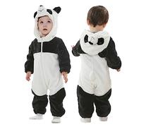 Doladola Baby Boy's Girl's Rompers Animal Hooded Onesie Toddler's Jumpsuits Autumn Winter Outfits(18-24 Months,Panda)