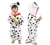 Doladola Baby Boy's Girl's Rompers Animal Hooded Onesie Toddler's Jumpsuits Autumn Winter Outfits(3-4 Years,Dog)