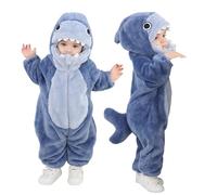 Doladola Baby Romper Animal Onesie Pajamas Infant Jumpsuit Halloween Costume(3-6 Months, Blue Shark)