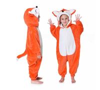 Doladola Onesie For Boys & Girls Kids One-Piece Hooded Flannel Jumpsuit Fancy Dress Romper(Fox,Height:115-125cm)