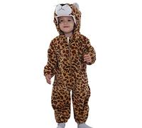 Doladola Unisex Baby Hooded Cartoon Animal Romper Toddler's Jumpsuit Baby's Outfit Infant's Pajama(3 Months,Leopard)