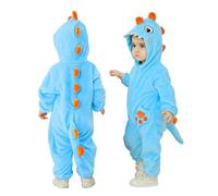 Doladola Unisex Baby Hooded Cartoon Animal Romper Toddler's Jumpsuit Baby's Outfit Infant's Pajama(4-5 Years,Blue Shark)