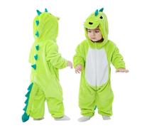 Doladola Unisex Baby Onesie Animal Cartoon Cat Jumpsuits Toddler's Hooded Rompers Outfit (2-3 Years,Green Dinosaur)