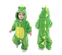 Doladola Unisex Kid's&Toddler's Costume Outfit Baby Boys Girls Flannel Animal Hooded Rompers Jumpsuit (2-3 Years,crocodile)