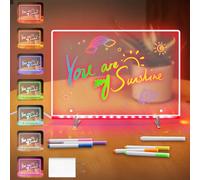 Dolanus LED Drawing Board for 3-8 Year Old Kids: Writing Message Letter Note Board with 7 Colors Pen Light 3 4 5 6 7 8 Year Old Boys Girls Gifts Toy Whiteboard for School Cafe Home Office