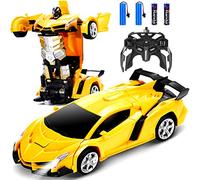 Dolanus Toys for 3-8 Year Old Kids: Transforming Remote Control Car Toys Gifts for 3 4 5 6 7 8 9 10 Year Old Boys Toy Birthday Presents Transformable Rechargeable Robot RC Cars 360° Rotating