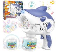 Dolanus Toys for 3+ Year Olds Boys: Shark Bubble Gun Bubble Machine for Kids Gifts for Age 3 4 5 6 7 8 Kids Birthday Toy for Toddler Ages 3-8 Automatic Outdoor Garden Party Toys Bubble Maker