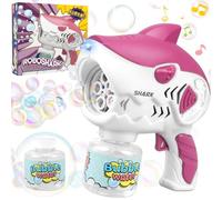 Dolanus Toys for 3+ Year Olds Kids Boys: Shark Bubble Gun Bubble Machine for Kids Gifts for Age 3 4 5 6 7 8 Kids Birthday Toy for Toddler Ages 3-8 Automatic Outdoor Garden Party Toys Bubble Maker