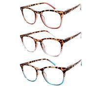 Dolarosey Vintage Reading Glasses_ 3 Pack Spring Hinge_ Ultra-Clear Vision_Matte Finish for a Smooth Feel and Classy Design (3 packs/mixed colors, +3.5x)