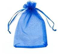 Dolaso 120Pcs Dark Blue Organza Gift Bags, 2.8 x 3.5 Inches Jewellery Pouches Organza Bag, Drawstring Bags, Wedding Jewelry Pouches Perfect For Party Supplies, Christmas, Birthday, Anniversary