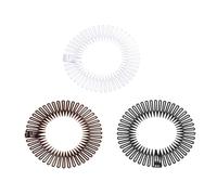 Dolaso 3 Pcs Stretch Hair Comb Band, Flexible Plastic Circle Comb, Circular Tooth Headband