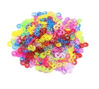 Dolaso 500Pcs Loom Bands S Clips, Colorful S Clip Rubber Band Clips Loom Band Connectors Refills Kit Loom Band Hooks, for Craft Making DIY Bracelet Connector Weaving Necklace Jewelry Accessories