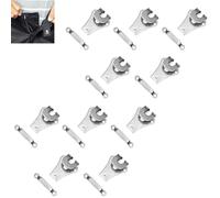 Dolaso 9mm Trouser Hook and Bar, 5 Pack Silver Hook and Eye, Sew On Eye Fastener Closures for Repairing Trousers, Sewing, Repairing Dress, Skirts, Fashion Clothing, Arts & Crafts Project