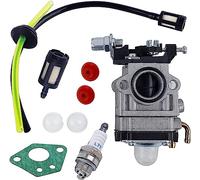Dolaso Carburetor 43cc, 47cc, 49cc44-5, MP15, 52cc for Hedge Trimmer Brush Cutter Chainsaw Engine Includes Gasket Hose Spark Plug and Petrol Filter Strimmer