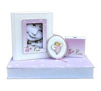 Dolce Arrivo: Stork Theme Gift Set with Album, Perfumer with Wands and Sopraculla with Music Box Newborn (Pink)