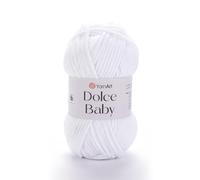 Dolce Baby Yarn by Yarnart - Soft Chenille Velvet Blanket (Moyen Medio) - Amigurumi Crochet Yarn - 50g/1.76oz, 93 Yards/741m