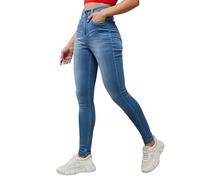 Dolce Crudo Women's Super Skinny High Rise Clean Look Regular Length Stretchable Denim Jeans(Plus, Light Blue, 30
