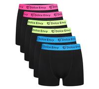 DOLCE ENVY 6 Pack Men's Boxers Shorts Assorted Colour Soft Cotton Elevate Your Underwear Collection with Premium Comfort Trunks (UK, Alpha, XL, Regular, Regular, 2 PINK, 2 LIME, 2 BLUE)