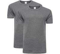 DOLCE ENVY Men's Thermal 2 Pack Half Sleeve Tops Warm Base Layer for Winter Suitable for Daily Use High Performance Half Sleeves Tops (UK, Alpha, L, Regular, Regular, 2 Charcoal)