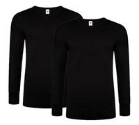 DOLCE ENVY Men's Thermal 2 Pack Long Sleeve Tops Warm Base Layer for Winter Suitable for Daily Use High Performance Full Sleeves Tops (Medium, Black)