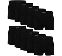 DOLCE ENVY Pack of 10 Men's Boxer Shorts - Cotton Rich Breathable Trunks, Soft Stretch Everyday Underwear, Moisture-Wicking Comfort Fit for Men (UK, Alpha, M, Regular, Regular, 10 BLACK)
