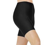Dolce Fashions® Kids Girl Nylon Cycling Shorts Children Shiny Super Stretchy Shorts Gymnastics Dance Wear Pants (Black, 9-10 Years)