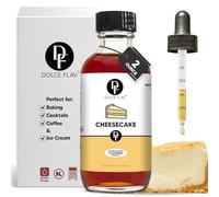 Dolce Flav Cheesecake Extract - 2 Ounce Water-Soluble Kosher, Sugar-Free, Concentrated Creamy Flavor for Desserts, Frostings & Pastries, Includes Measured Dropper