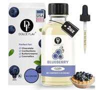 Dolce Foglia Blueberry Yum Yum Candy Flavors - 2 Oz Candy Flavoring - Multipurpose Oil Soluble Blueberry Flavoring for Sweets, Candies, Dessert - Intense Aroma with Low Use Rate | 0.02-0.04%