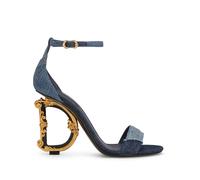 Dolce & Gabbana 105mm DG heel patchwork sandals - Blue 35-35.5-36-36.5-37-37.5-38-38.5-39-39.5-40-40.5-41