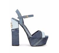 Dolce & Gabbana 145mm patchwork-denim platform sandals - Blue 35.5-36-36.5-37-38.5-39.5