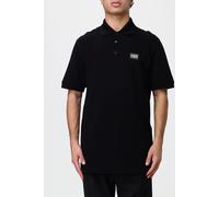 Dolce & Gabbana Abstract Print Wool and Linen-Blend Knit Polo with Zip - Size: 50 - male