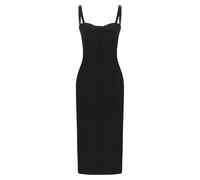 DOLCE & GABBANA 'Black Sicily' Bra Corset Dress 40 IT