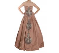 Dolce & Gabbana Chandelier Embroidered Silk Satin Dress - Pink - 42 IT