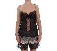 Dolce Gabbana Chemise Lace Detail- Black Underwear Dolce & Gabbana Black 6