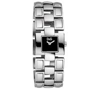 Dolce & Gabbana D&G Ladies Quotes Quartz Watch DW0474 with Black Square Analogue Dial and Bracelet