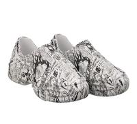 DOLCE & GABBANA DG Logo Graffiti Low-Top Slip On Sneaker Shoes ALTA GOMMA White